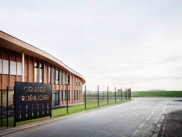 Réalisation en octobre 2015 du collège à Sissonne par Daudre&#769; Vignier & Associe&#769;s