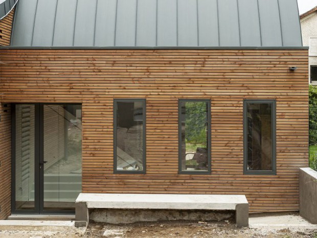 Maison toiture zinc cintrée