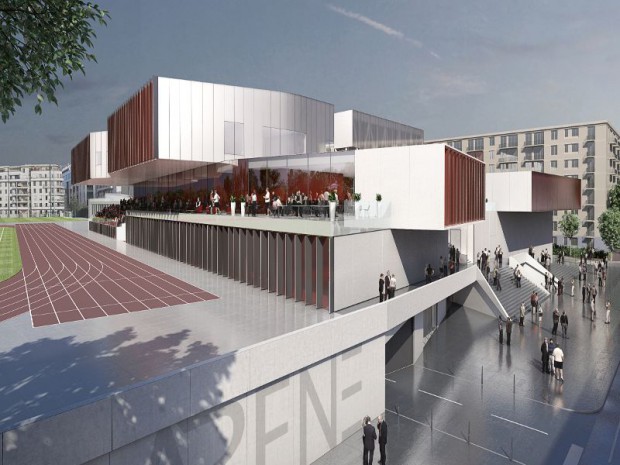 Futur complexe sportif d'Issy-les-Moulineaux dévoilé en janvier 2016 pour une livraison 2020