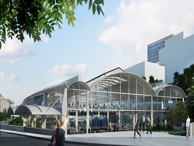 Reconversion lourde de a Halle Freyssinet à Paris, futur quartier de la French Tech