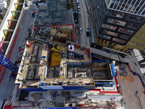 Chantier de La Tour La Marseillaise imaginée par Jean Nouvel