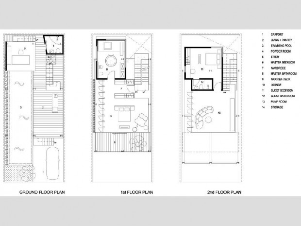 Maison penchée à Jarkarta en Indonésie