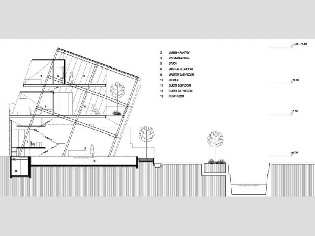 Maison penchée à Jarkarta en Indonésie