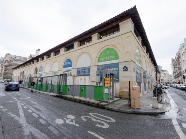 Opération de réhabilitation de la Halle Saint-Germain, dans le 6ème arrondissement de Paris