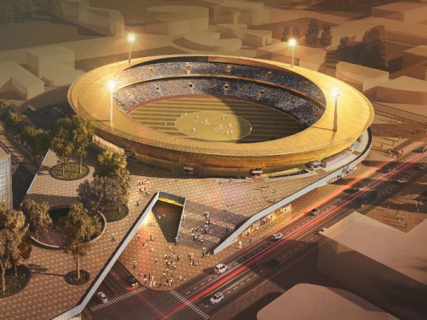 Présentation d'un projet d'un stade de cricket à Gujarat en Inde par Enia Architecte 