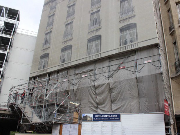 Chantier de rénovation de l'Hôtel Lutetia