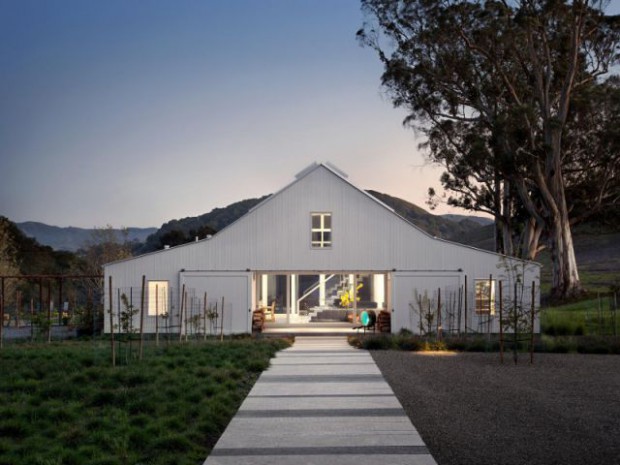 Un vieux ranch américain transformé en maison écologique