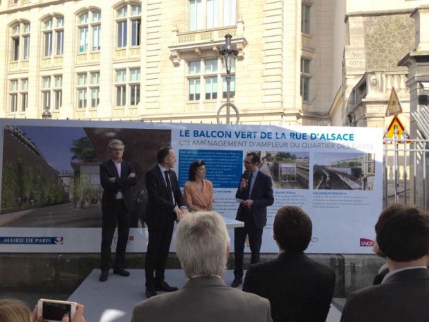 Lancement des travaux pour le Balcon vert de la rue d'Alsace dans le 10 ème arrondissement de Paris