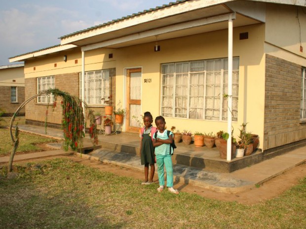 Maison construite en Afrique 