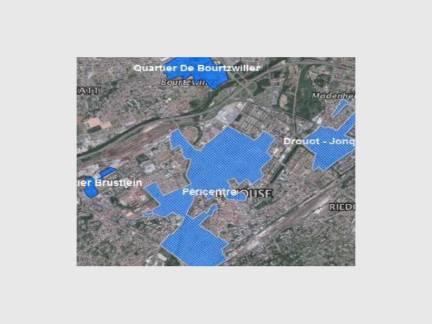 Vue du plan du NPNRU de Mulhouse 