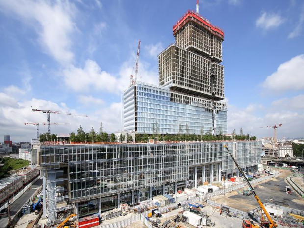 Construction en phase de gros-oeuvre du futur TGI de Paris 