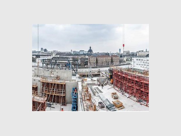 Chantier de l'immeuble tertiaire A9A1 sur la ZAC Paris Rive Gauche