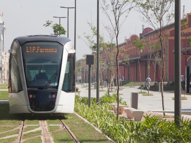 Livraison du tramway de la ville de Rio de Janeiro (Brésil) 