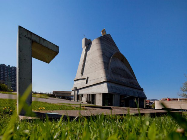 La Maison de la Culture à Firminy (Loire) réalisée par Le Corbusier inscrite sur la Liste du patrimoine mondial de l'UNESCO depuis juillet 2016