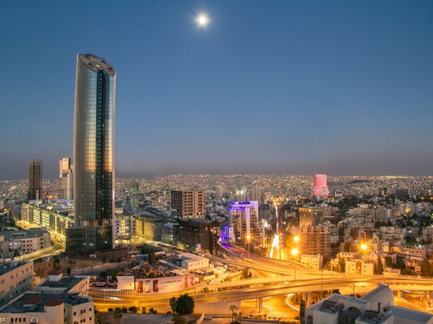 Réalisation de l'Amman Rotana Hotel à Jordanie, un cinq étoiles dans la capitale jordanienne 