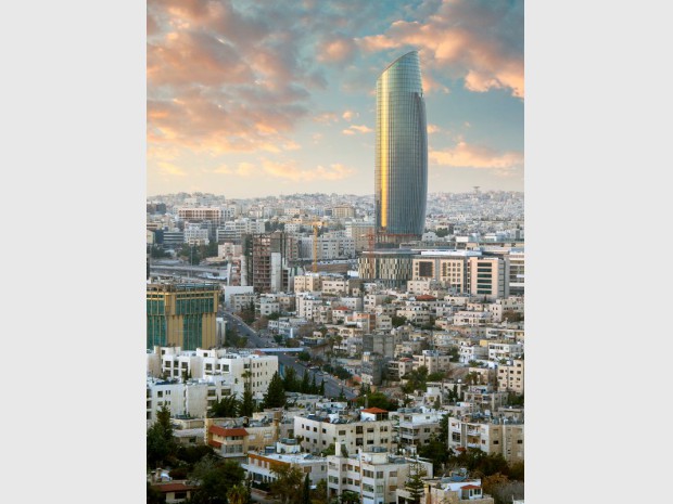 Réalisation de l'Amman Rotana Hotel à Jordanie, un cinq étoiles dans la capitale jordanienne