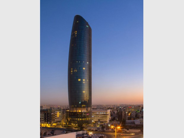 Réalisation de l'Amman Rotana Hotel à Jordanie, un cinq étoiles dans la capitale jordanienne