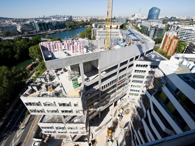 Construction de l'immeuble de bureaux Aquarel à Issy-les-Moulineaux (Hauts-de-Seine) 