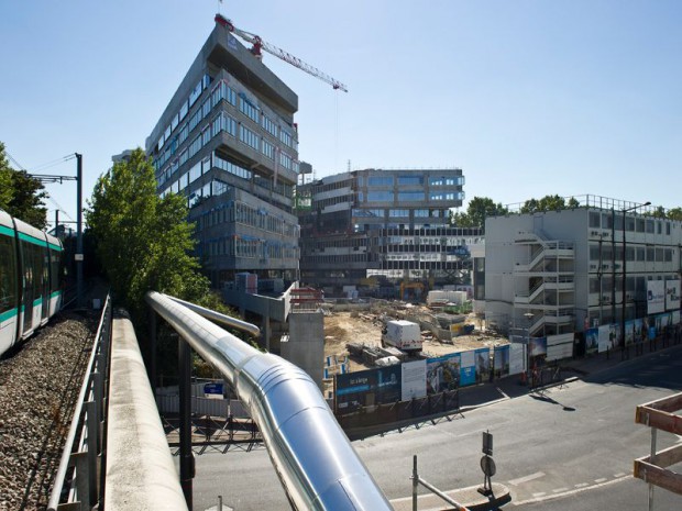 Construction de l'immeuble de bureaux Aquarel à Issy-les-Moulineaux (Hauts-de-Seine)