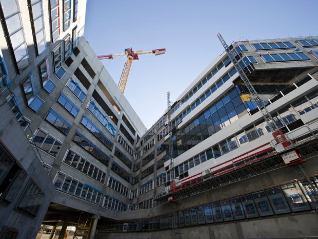 Construction de l'immeuble de bureaux Aquarel à Issy-les-Moulineaux (Hauts-de-Seine)