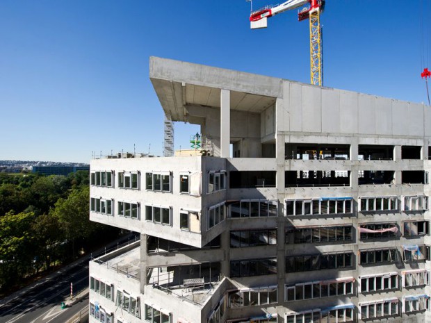 Construction de l'immeuble de bureaux Aquarel à Issy-les-Moulineaux (Hauts-de-Seine)