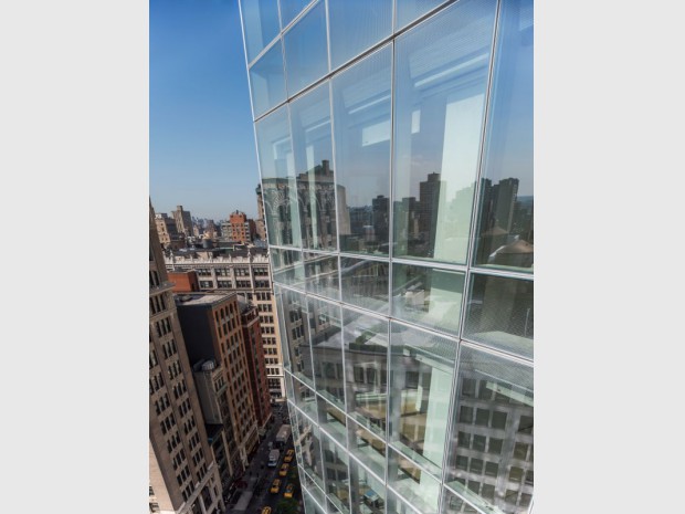 Réalisation de la Prism Tower à New York (Etats-Unis), une tour de 436 logements et 40 étages d'appartements conçue par Christian de Portzamparc