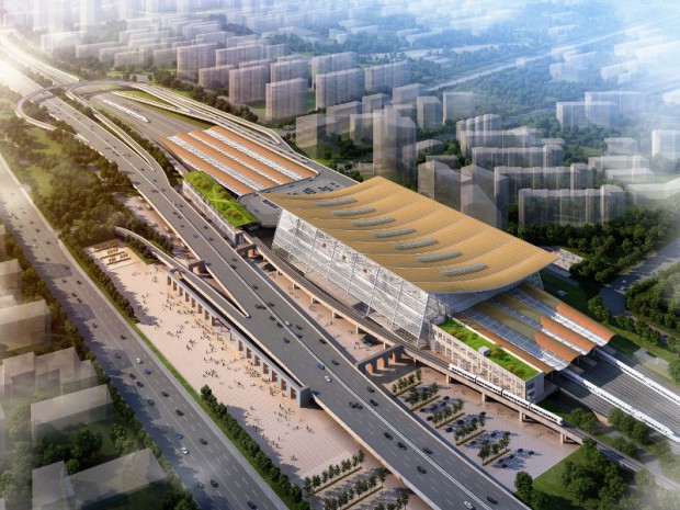 Réalisation de la gare Qinghe par AREP dans le cadre des Jeux Olympiques hiver 2022, Pékin, Chine