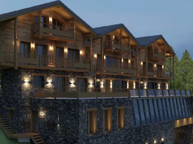Réalisation d'une maison d'hôtes de luxe éco-construite, la Datcha Val Thorens (Savoie)
