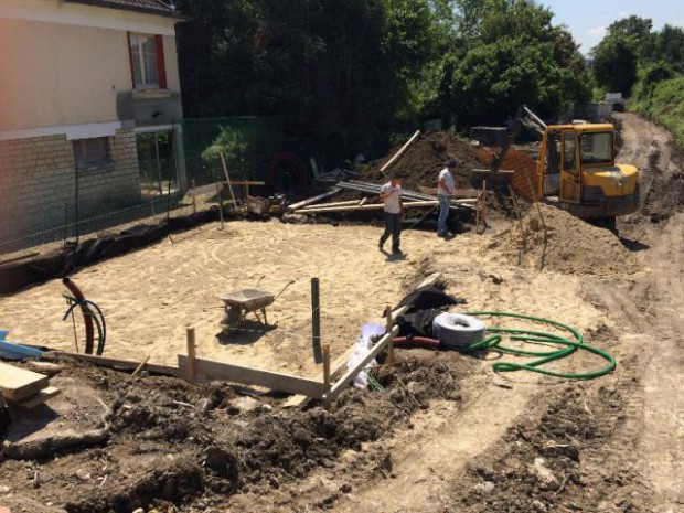 Terrassement pour accueillir la future maison