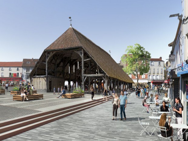 Requalification des espaces publics du centre-ville d'Arpajon (Essonne) 