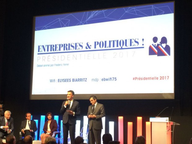Le candidat à la Présidentielle, François Fillon (LR), l'un des invités de l'événement du Medef, "Entreprises et Politiques"  