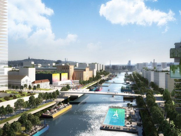 Vue du futur village olympique de Paris 2024 