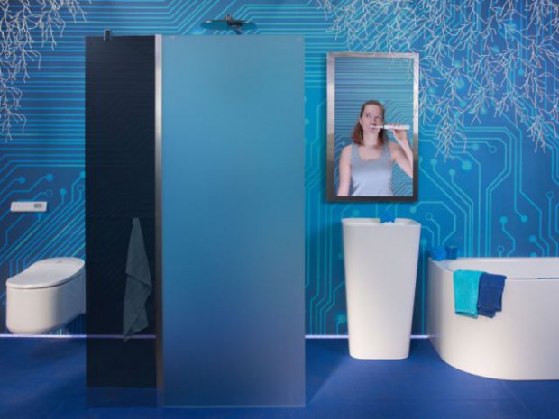 Une salle de bains comme un concentré de high-tech