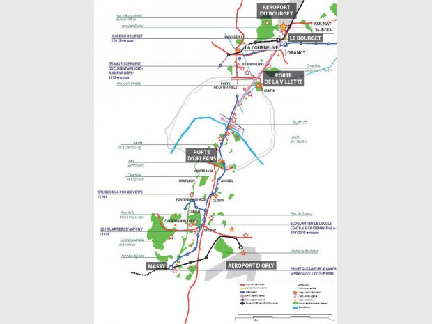 La gare du Grand Paris Express Le Bourget RER desservie par les lignes 16 et 17