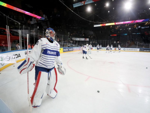 L'Accor Hotels Arena  de Paris-Bercy transformée en patinoire à l'occasion du mondial de hockey-sur-glace 2017