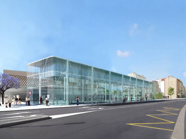 La future gare de Villejuif-Louis-Aragon, (Val-de-Marne) réalisée par Philippe Gazeau, architecte-urbaniste sur la ligne 15.