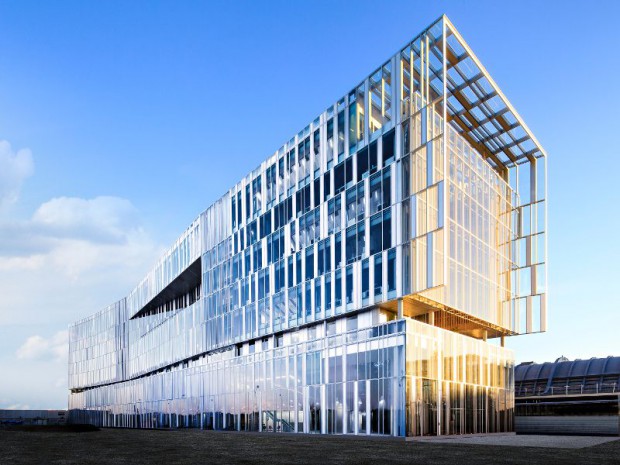 Inauguration le 18 mai 2017 du nouveau siège de la Caisse d'Epargne-Aquitaine-Poitou-Charentes réalisé par Architecture-Studio