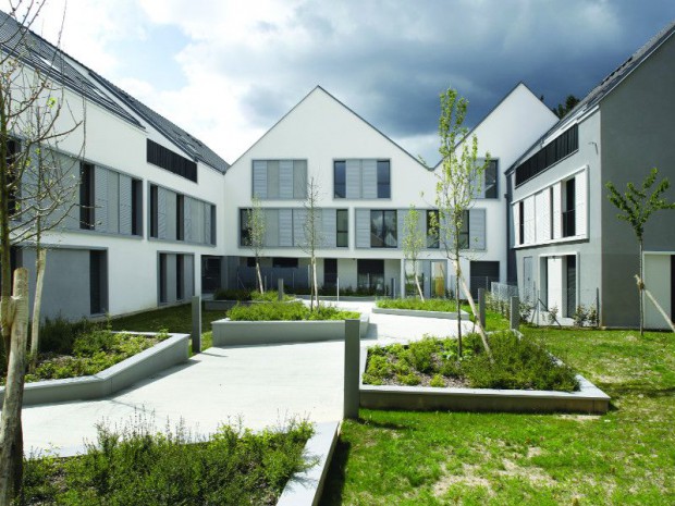 80 logements sociaux à Cesson (Seine-et-Marne) réalisés pour 3F par l'agence d'architecture MDNH dans le cadre de la revitalisation des centres-bourgs