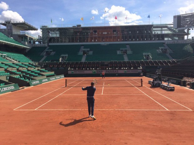 Visite du CIO le 15 mai 2017 sur le site de Roland-Garros, Porte d'Auteuil, 16ème à Paris 