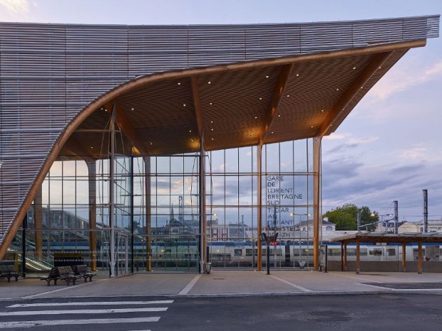 Livraison de la nouvelle gare de Lorient-Bretagne Sud par AREP pour l'arrivée de la LGV en juillet 2017