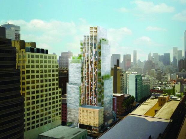 Réalisation de la Garden Tower à Manhattan (New York) par l'architecte Françoise Raynaud de l'agence Loci Anima 