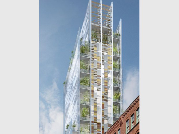 Réalisation de la Garden Tower à Manhattan (New York) par l'architecte Françoise Raynaud de l'agence Loci Anima