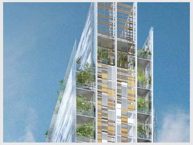 Réalisation de la Garden Tower à Manhattan (New York) par l'architecte Françoise Raynaud de l'agence Loci Anima