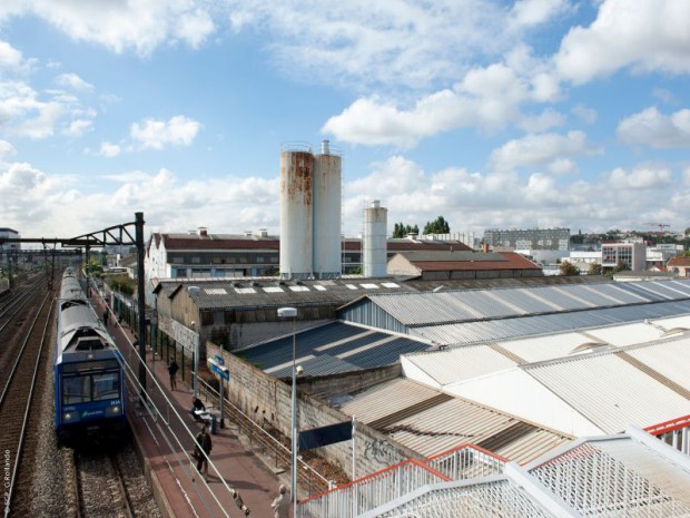 La future gare du Grand Paris Express  Les Ardoines à Vitry-sur-Seine (Val-de-Marne) imaginée par le cabinet d'architectes Valode et Pistre.