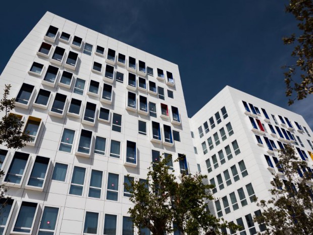 L'Astrolabe, immeuble de bureaux d'Euromed Center à Marseille, livré en janvier 2015 et porté par Foncière des Régions à Marseille.  