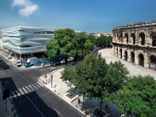 Livraison le 31 août 2017 du musée de la Romanité de Nîmes conçu par l'architecte Elizabeth de Portzamparc