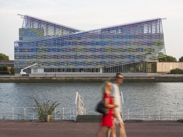 Réalisation en juin 2017 du Siège de la Métropole Rouen Normandie imaginé par l'architecte Jacques Ferrier 