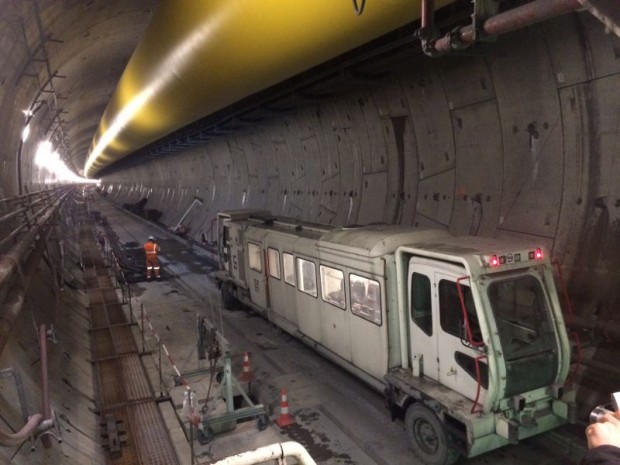 Découverte le 27 octobre 2017 du tunnel de reconnaissance de Saint-Martin-La-Porte (Savoie) de la nouvelle ligne ferroviaire Lyon-Turin 