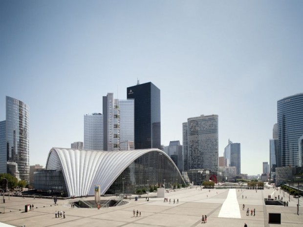 Pose de la première pierre de Trinity à La Défense (Hauts-de-Seine) porté par le Groupe Unibail-Rodamco