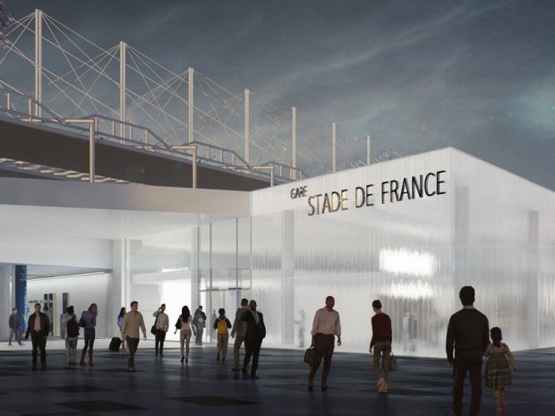 Grand Paris Express : réalisation de la gare du Stade de France imaginée par l'agence Bordas + Peiro Architecte